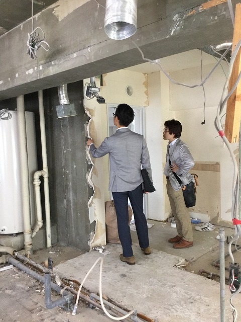 解体現場の様子