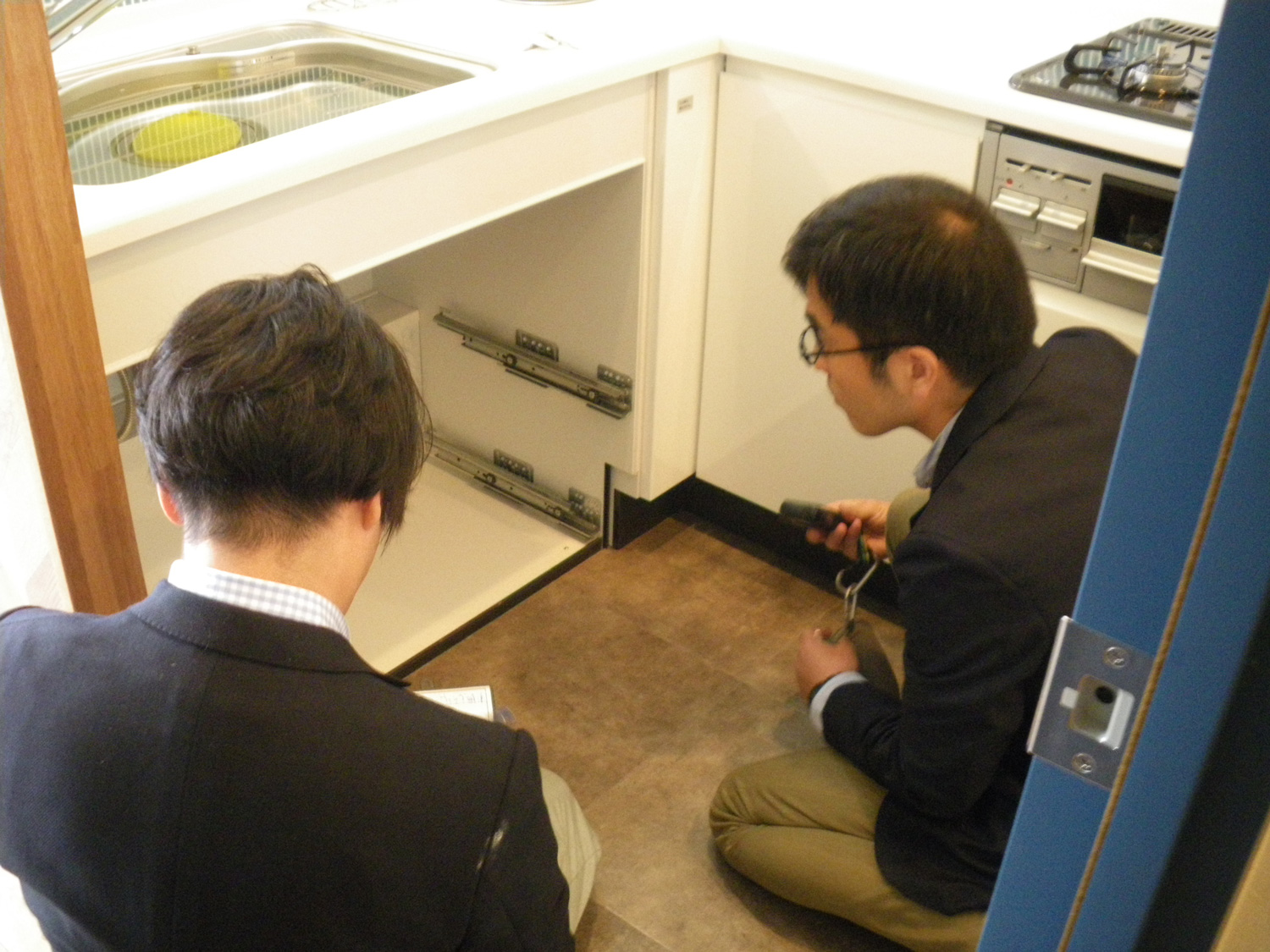 シンクの水漏れ検査