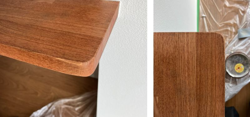 カウンター角の面取り