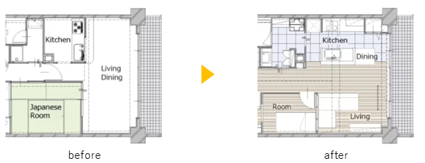 アクセントクロスで彩る!ギャラリー風のおしゃれなII型キッチン_間取図