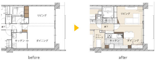 趣味と実用を両立!回遊動線が便利なペニンシュラ型キッチン_間取図