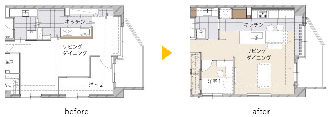 SHOPの雰囲気を再現!無機質デザインが際立つII型キッチン_間取図