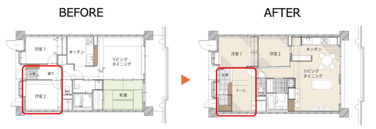 リノベーションプラン 成功のポイント 将来の変化に対応した間取り事例